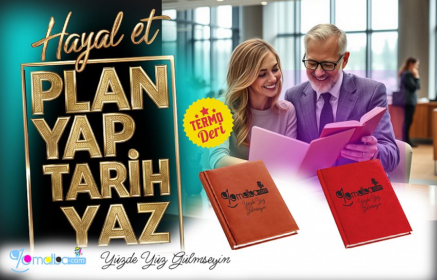 İplik Dikiş Deri Kapak Defter (17x24cm) Kod:256