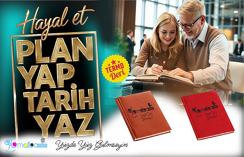 İplik Dikiş Deri Kapak Defter (17x24cm) Kod:256