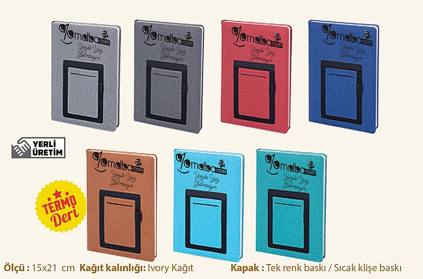 Cepli Deri Defter (15x21 Cm) Kod:201