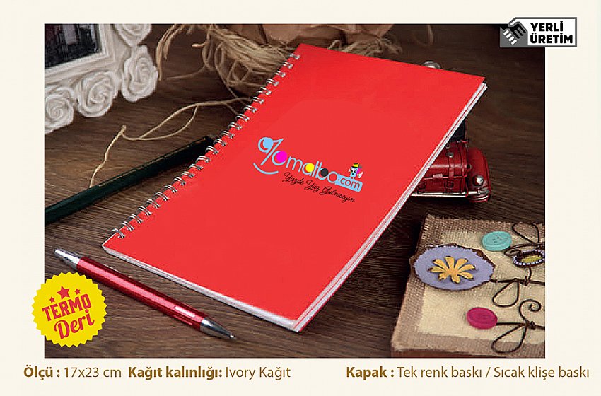 Spiralli Karton Kapak Defter Kod:251