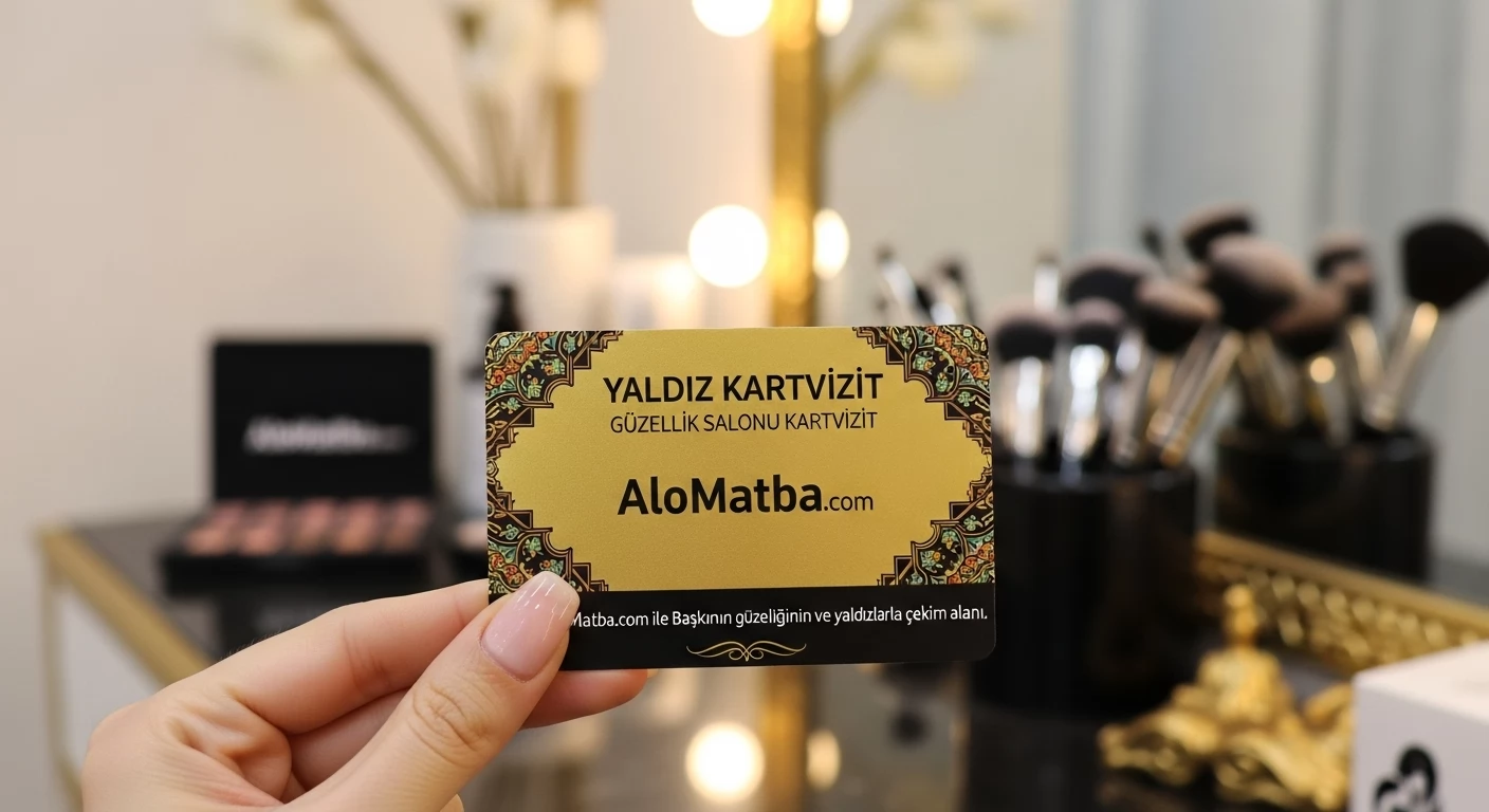 Güzellik Salonu Yaldız Kartvizit Baskı