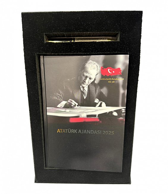 🎁 Atatürk Lüks Kutulu Set (Ajanda ve Kalem)