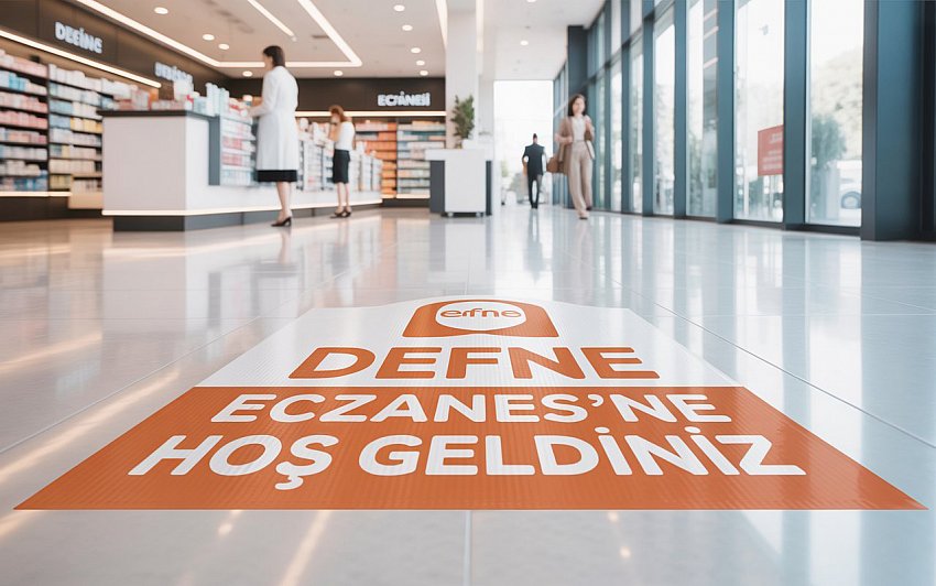 Eczane Yer Sticker Baskı