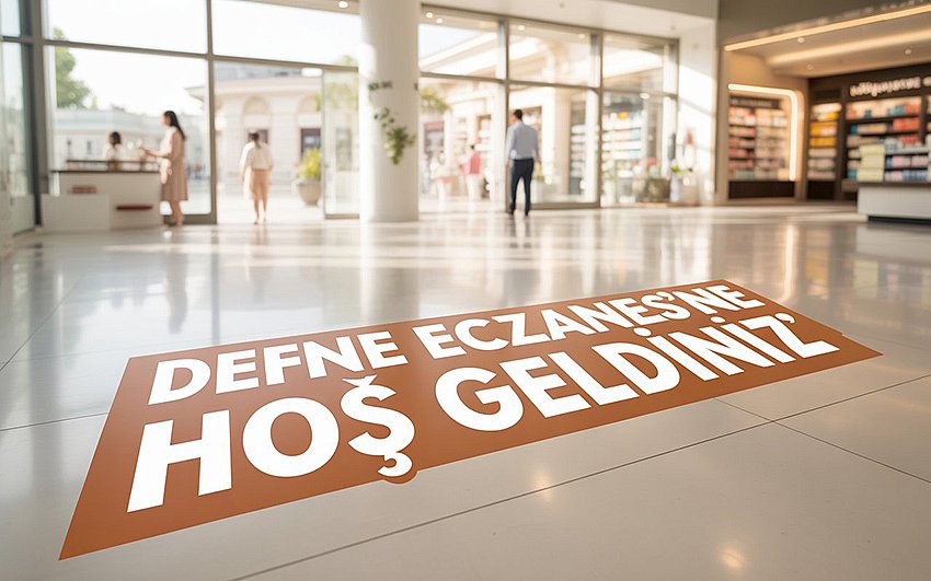 Eczane Yer Sticker Baskı