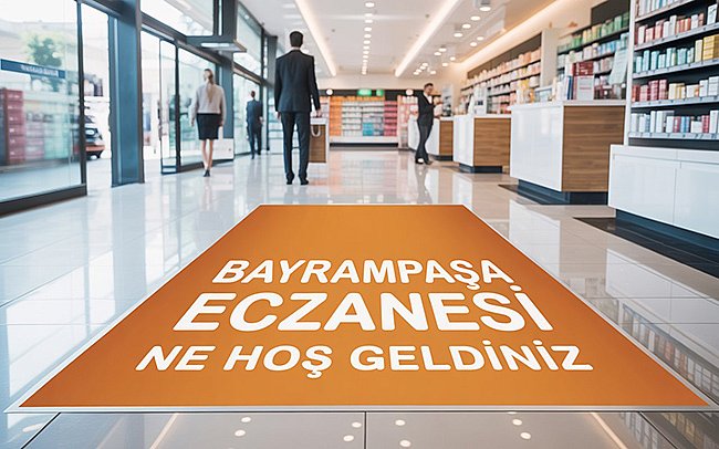 Eczane Yer Sticker Baskı