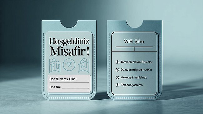 Otel Oda Kart Kılıf Baskı
