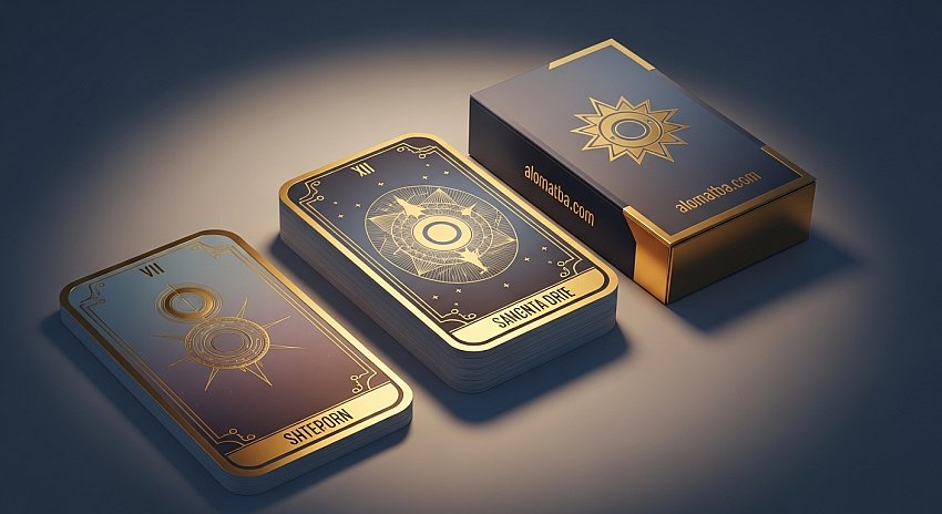 Altın Yaldız Baskılı Tarot Kart Baskı