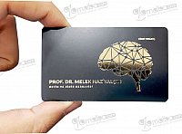 Siyah Mat Pvc Altın Varak Yaldızlı Kartvizit