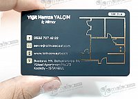 Gümüş Baskı Kartvizit 330gr Çift Taraf Plike