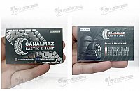 Gümüş yaldız + Gofre Kabartma Kartvizit