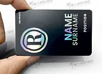 Gümüş Hologram Varak Yaldızlı kartvizit