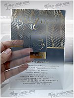 0.5 mc Şeffaf Buzlu PVC davetiye