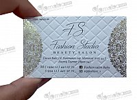 İçe Doğru Ezme Çift Yüz Altın Yaldız Kartvizit