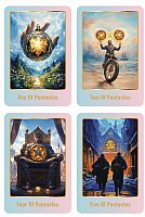 Altın Yaldız Baskılı Tarot Kart Baskı küçük görsel